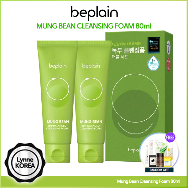 [1+1] BEPLAIN Mung Bean pHBalanced Cleansing Foam Jumbo 80ml / Facial Cleanser Shopee Malaysia