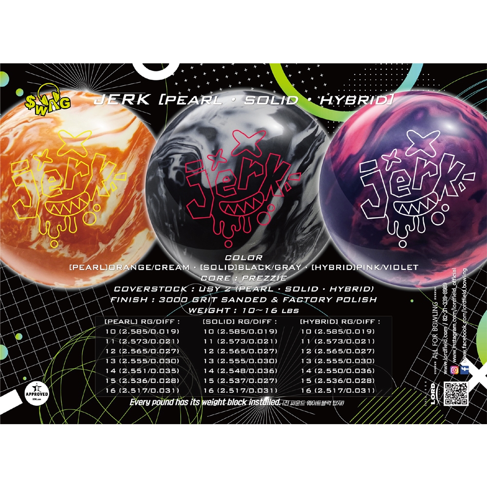Lordfield SWAG JERK Bowling Ball Shopee Malaysia