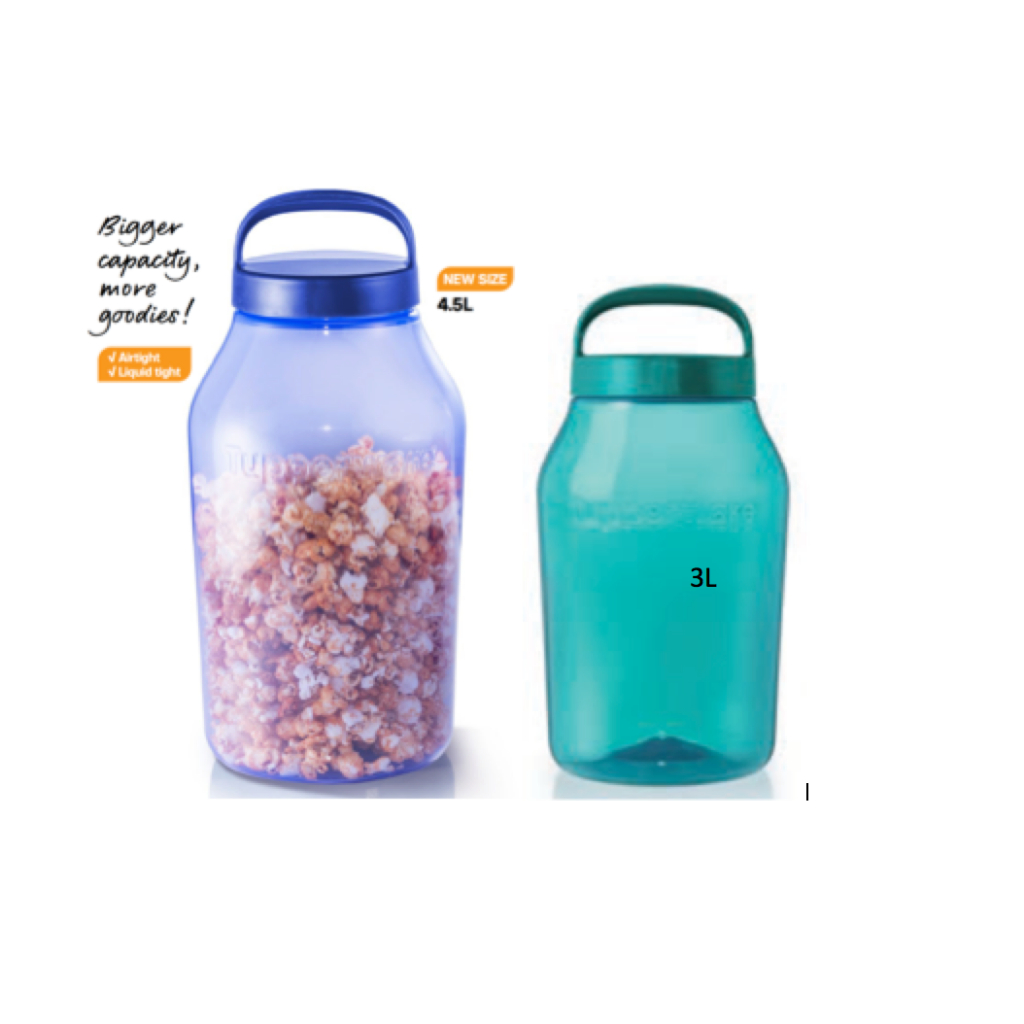 Tupperware Airtight and Liquid Tight Universal Jar 4.5L (Blue) | Shopee ...