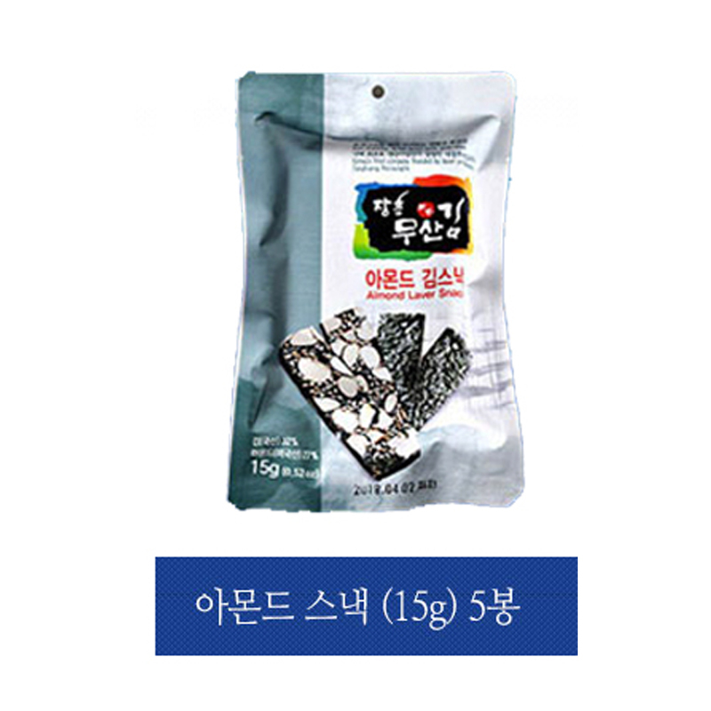 made in korea/almond seaweed snack origin/ vegan possible/ for