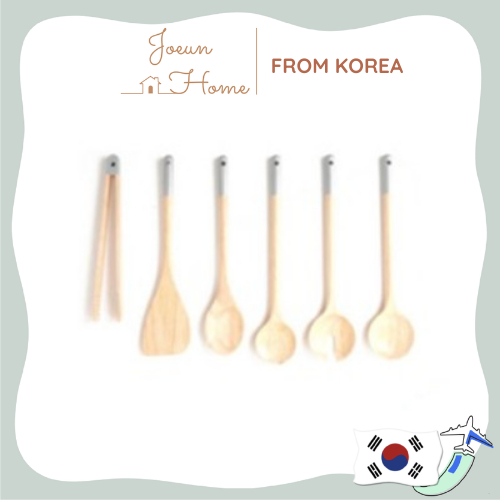 [ACACIA KOREA] Wood Cooking Utensils 6P Set (Light Brown) Shopee Malaysia