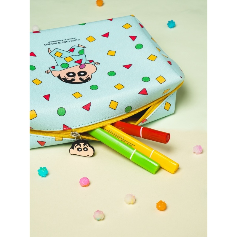 Daiso Korea Crayon Shin Chan Pouch Pencil Case Multi-case Leather pouch ...