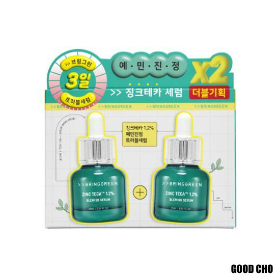 [BRING GREEN] Zinc Teca 1.2% Blemish Serum 25ml+25ml | Shopee Malaysia