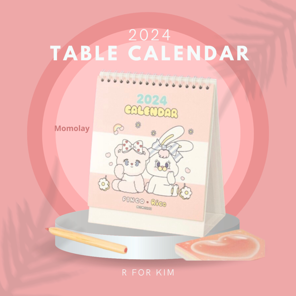 [KOREA] Momolay 2024 Table calendar Calendars Calendar 2024 Calendar