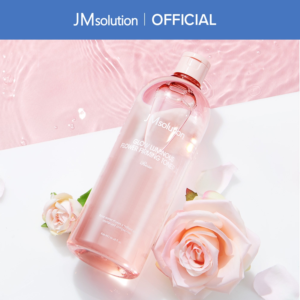 [JMSOLUTION] GLOW LUMINOUS FLOWER TONER XL ROSE (600ml) | Shopee Malaysia