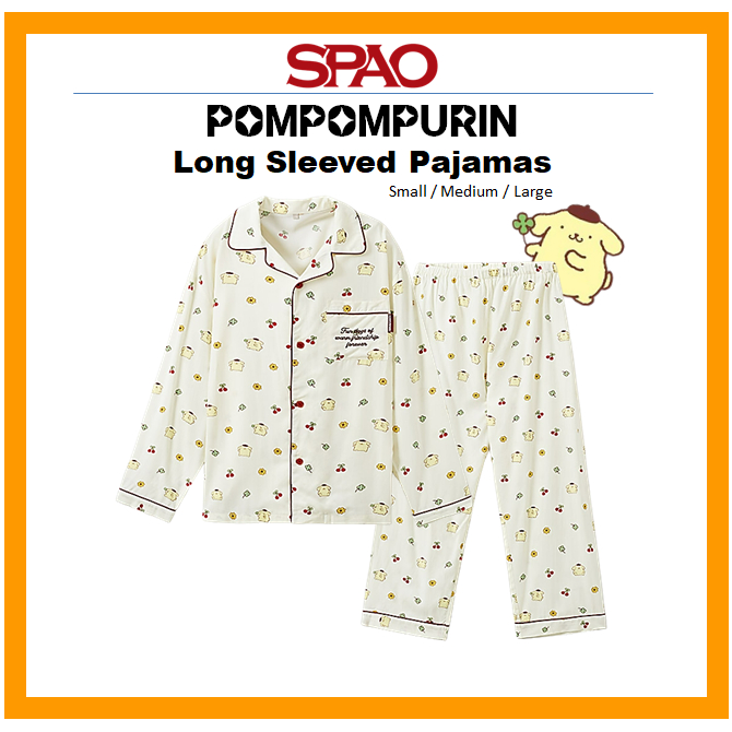 [SPAO] POMPOMPURIN Long Sleeved Pajamas Small/Medium/Large /XL | Shopee ...