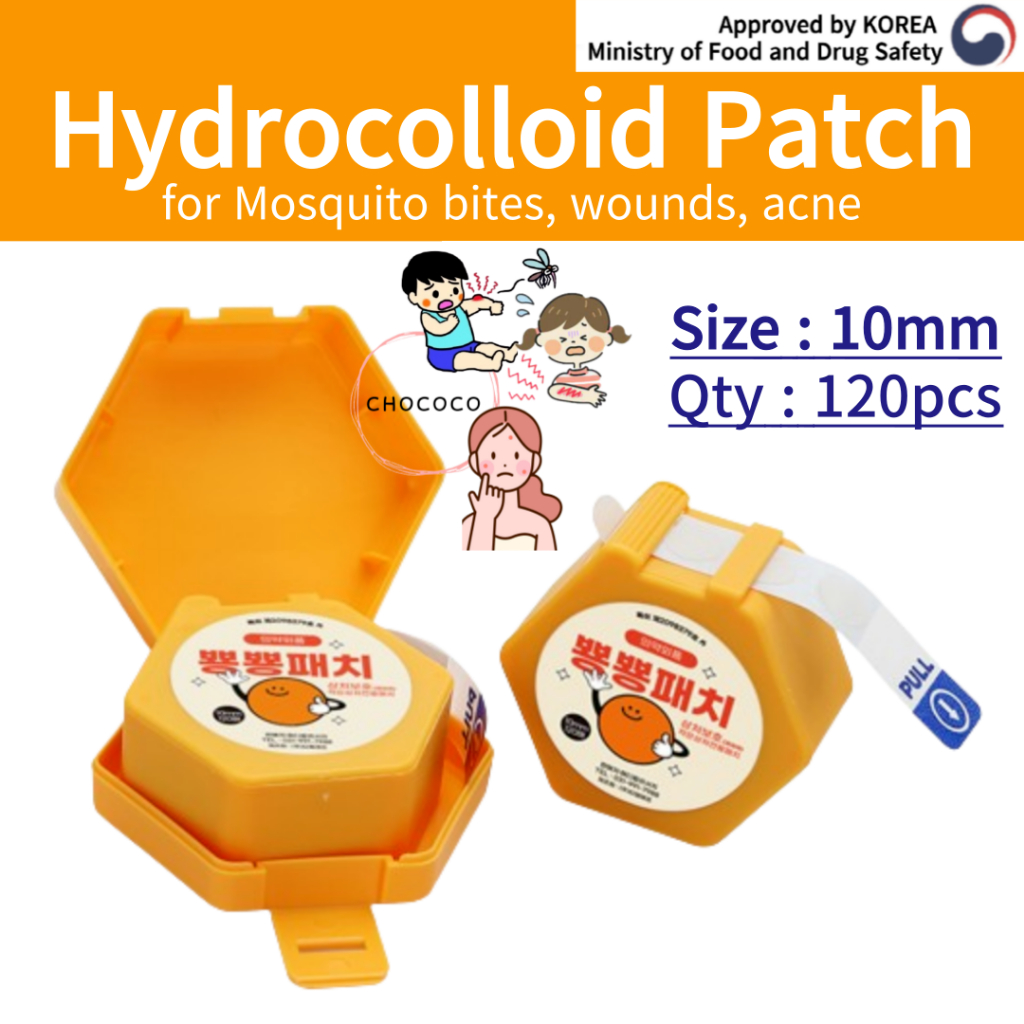 [KOREA] 🇰🇷 Authentic⭐120pcs 10mm Hydrocolloid Mosquito bite Wound Acne Pimple Patch Waterproof
