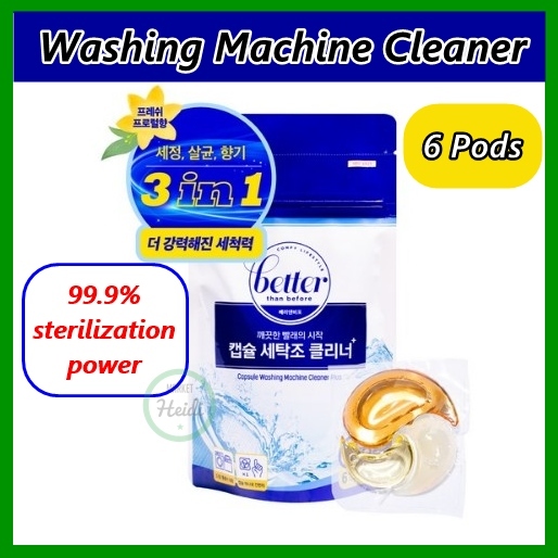 Korea 🇰🇷 Better Than Before Capsule Washing Machine Cleaner Plus 6 Pods