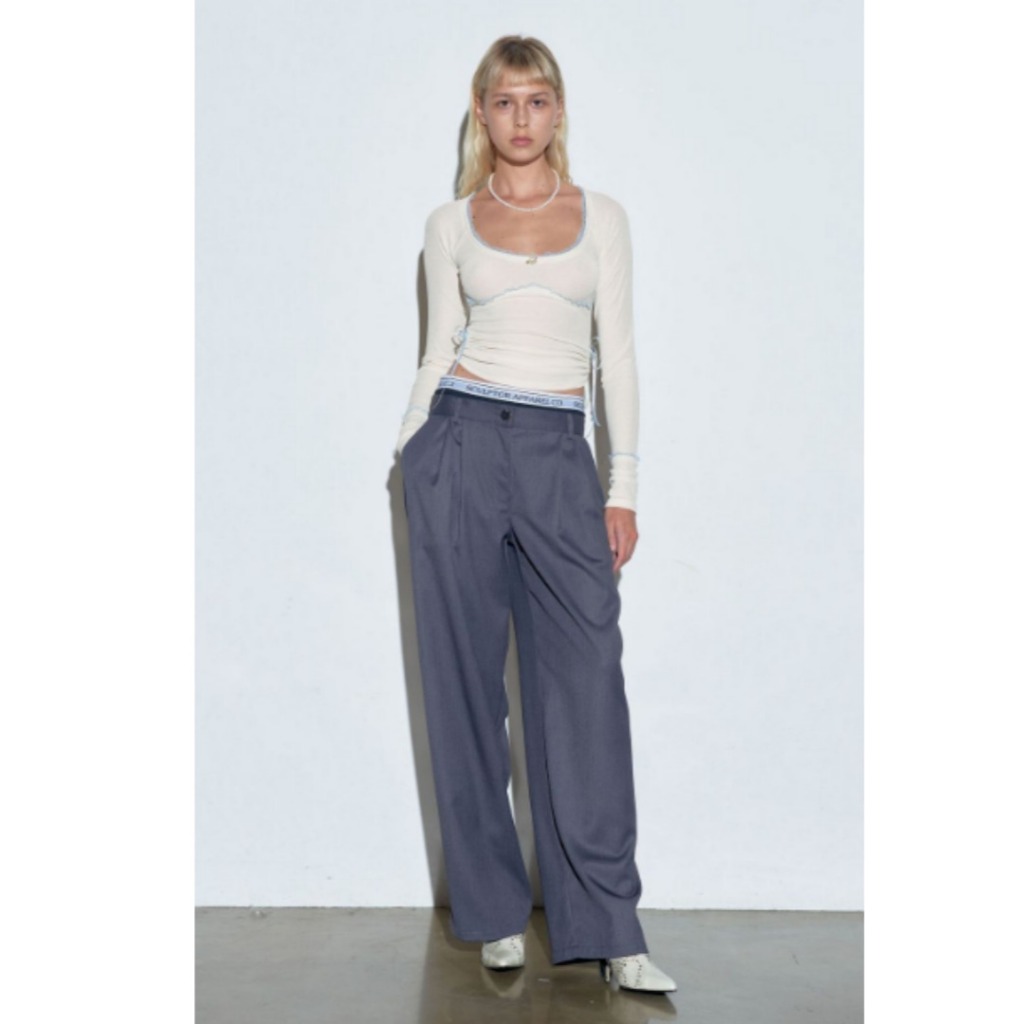 SCULPTOR APPAREL Peekaboo Lowrise Pintuck Pants - Fashionable trousers ...