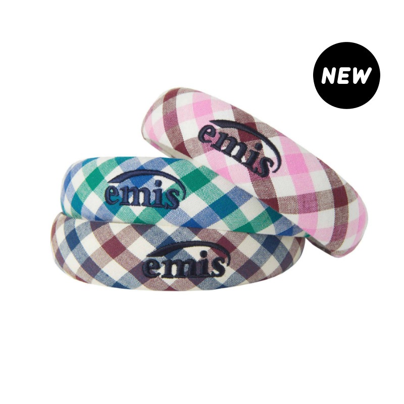 【EMIS】 BLOCK CHECK HAIRBAND (3 Colors) emis BLOCK CHECK HAIRBAND (3 colors) | Shopee Malaysia