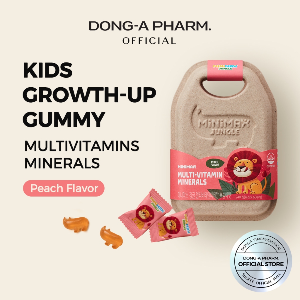 [MINIMAX] Jungle Multivitamin Minerals Kids Vitamin Peach 4g x 60 ...