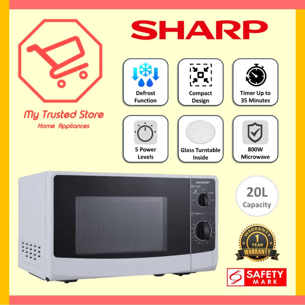 Sharp 20L Microwave Oven R-2201H(W) | Shopee Malaysia