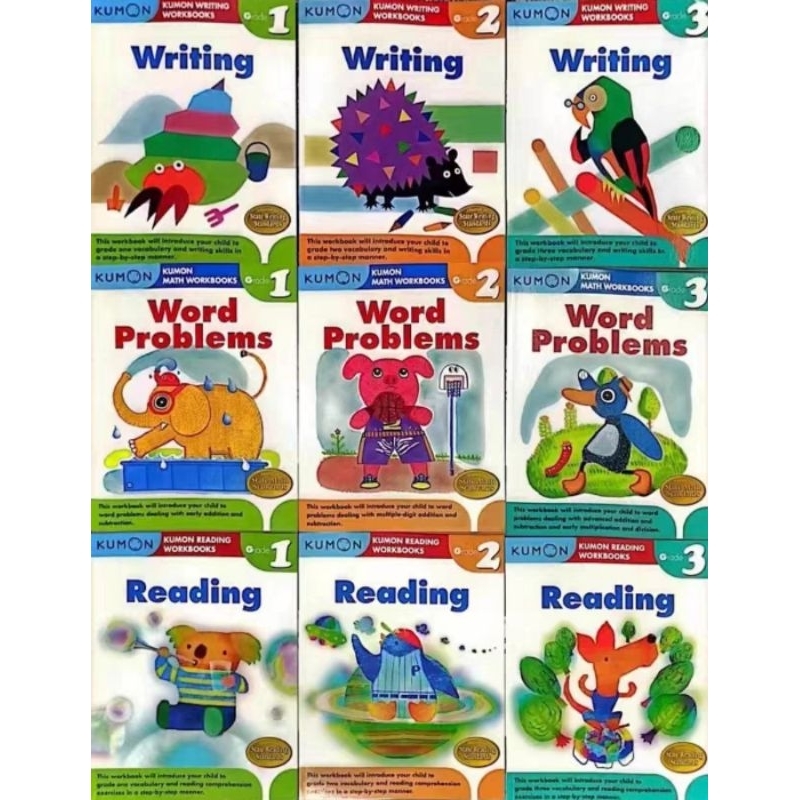 Kumon writing, reading, colouring, word problem, numbers activity ...