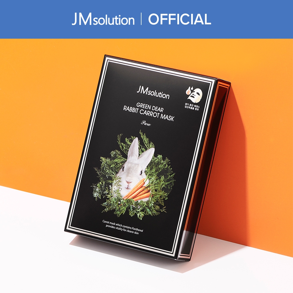 [JMsolution] green dear rabbit carrot mask pure (10sheets) | Shopee ...