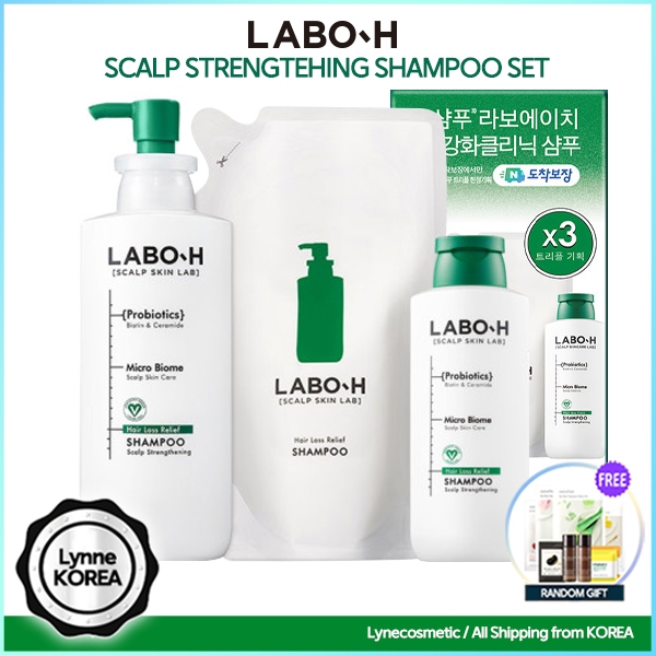 [FULL 3 SET] LABO H Scalp Strengthening & Hair Loss Shampoo 400ml ...