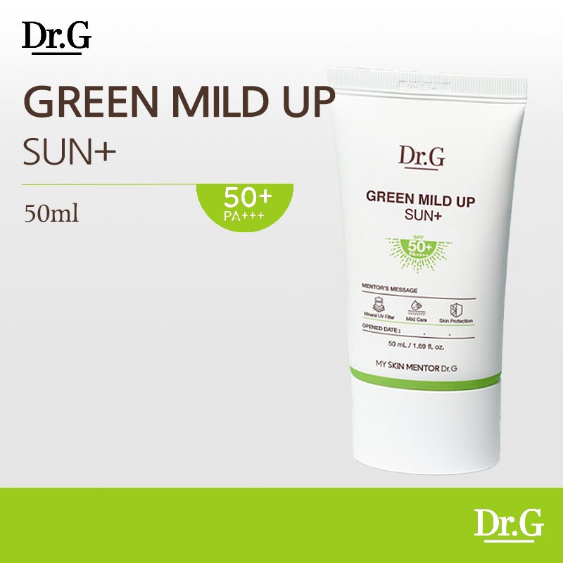 [DR.G] Green Mild Up Sun+ Sunscreen 50 ml (SPF50+ PA++++) Inorganic ...