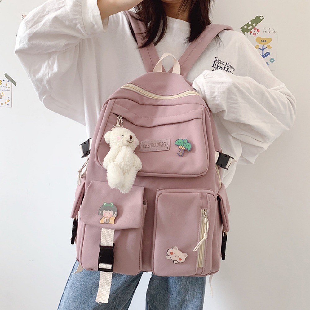 Everglow Korean Style Kitchi Keyring Student Bag Backpack | Shopee Malaysia