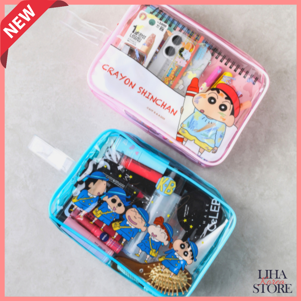 Korea Daiso Crayon Shin Chan Pouch Multi-Pouch Travel Pouch Beach bag ...