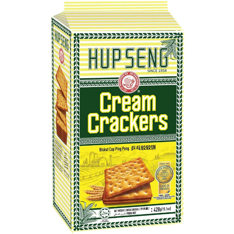 HUP SENG Cream Cracker Hupseng Biscuit Biskut Cap Ping Pong Sg 428g ...