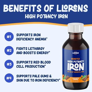 Iron Supplement High Potency 4oz Liquid Iron for Adults by Hematex ...