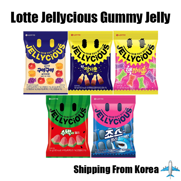 Lotte Jellycious Gummy Jelly Korean Snacks 5Flavors Gumi Attractive ...