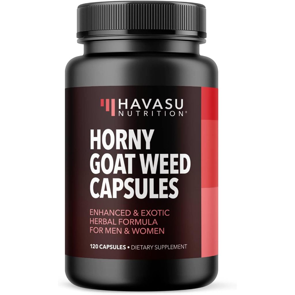 HAVASU NUTRITION Horny Goat Weed Supplement 120 Capsules for Him & Her
