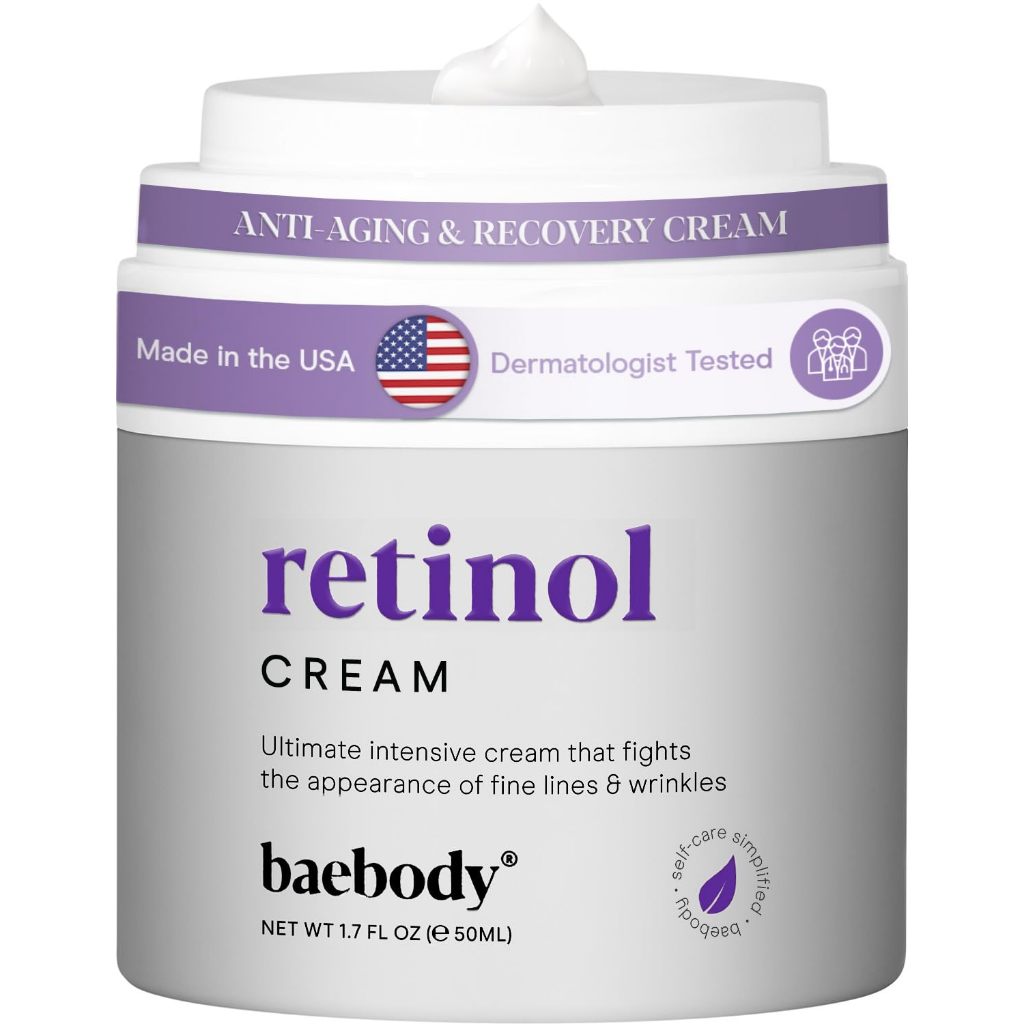 Baebody Made in USA Retinol Face Moisturizer 1.7 Oz Women and Men