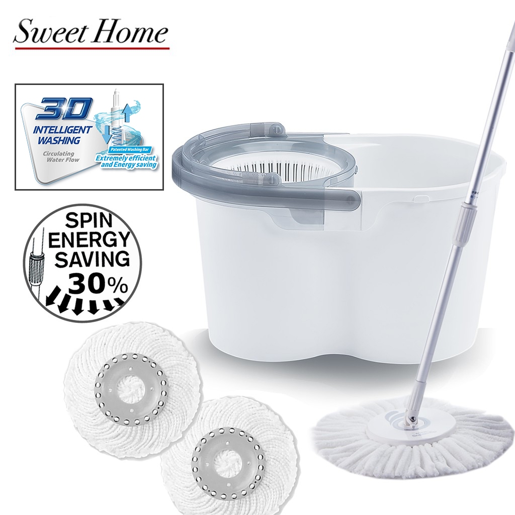 [SupaMop] Upgrade M500 Spin Mop Set 1 Year Warranty Free 2 Mop Heads ...