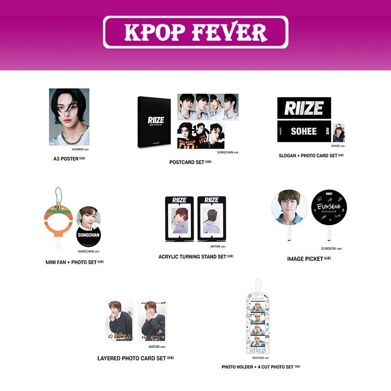 RIIZE - [ RIIZE UP ] MD (SLOGAN, POSTCARD, PHOTO, STAND, NECKLACE ...
