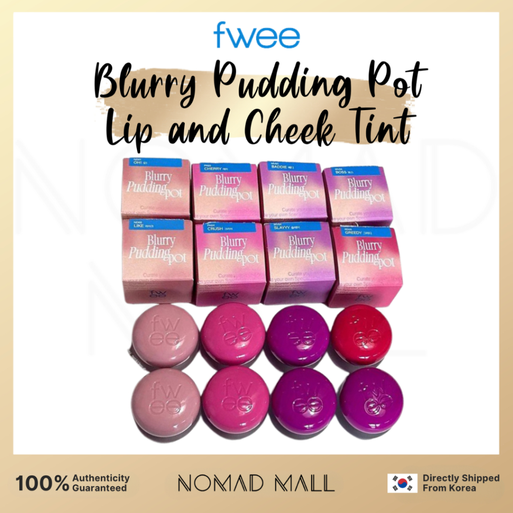 [fwee] FWEE Blurry Pudding Pot Lip and Cheek Tint 30colors | Shopee ...