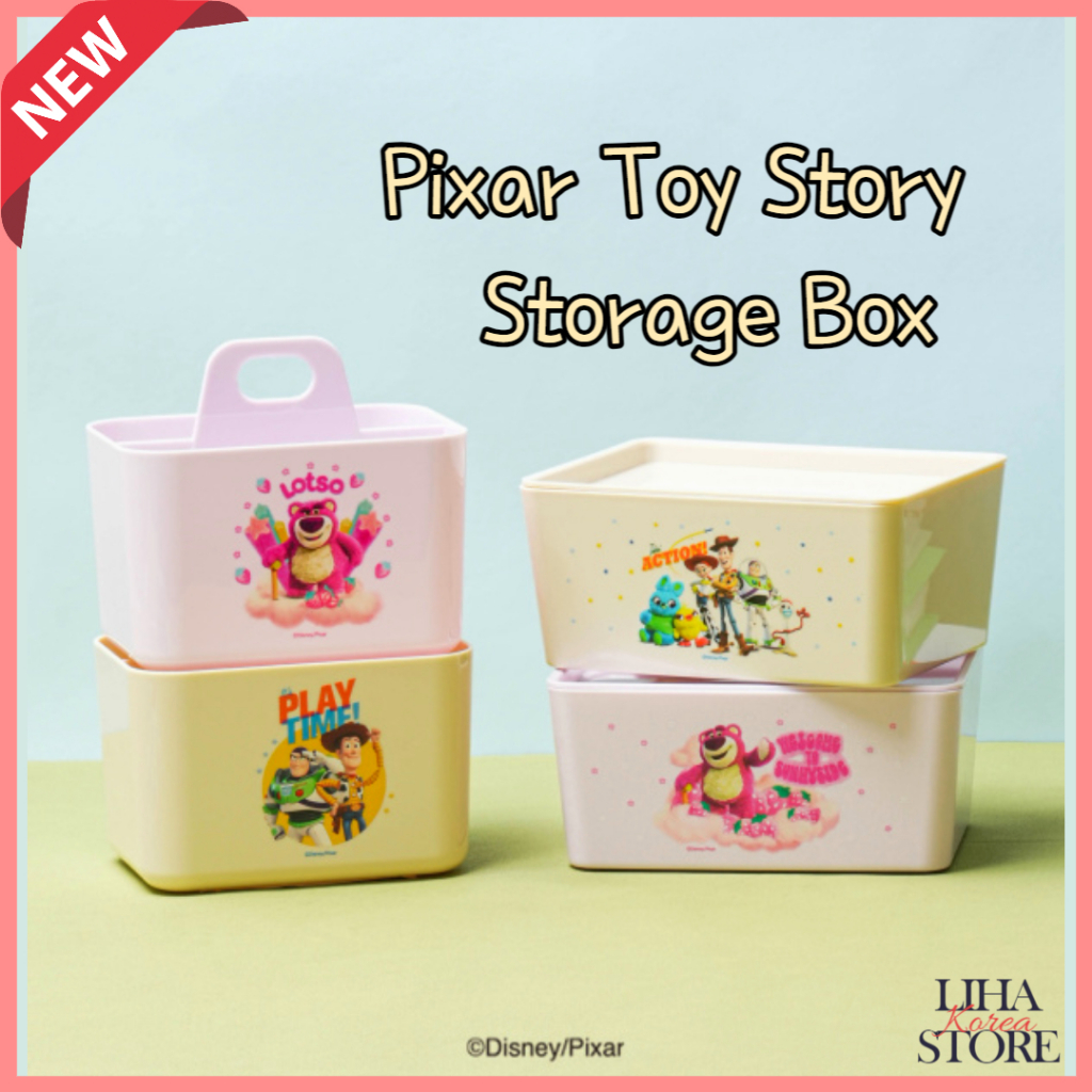 Korea Daiso Pixar Toy Story Storage Box Lotso Goods Alien Forky Lotso