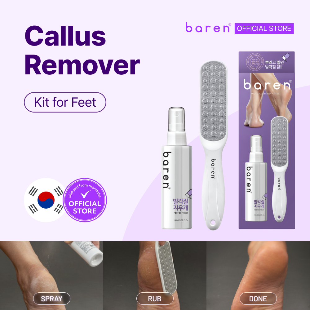 [BEST] BAREN 1-Minute Callus Remover Kit for Feet: Foot File & Peeling ...
