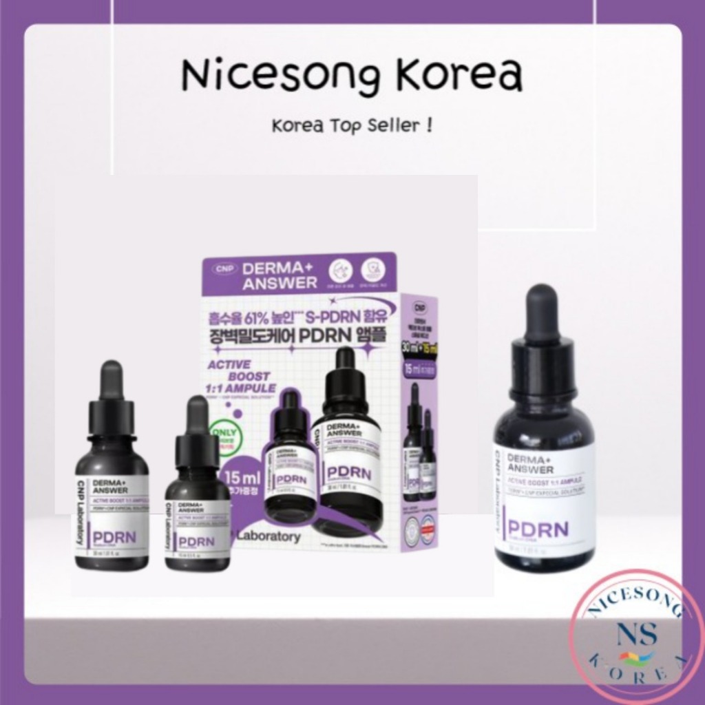[CNP x Mighty Atom] (1+1) Derma+ Answer Active Boost PDRN Ampule 30ml ...