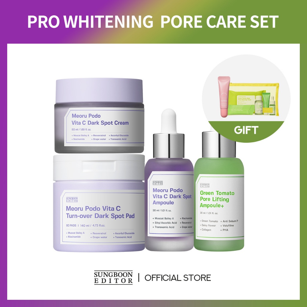 HOT SUNGBOON EDITOR PRO WHITENING AND PORE CARE SET FREE