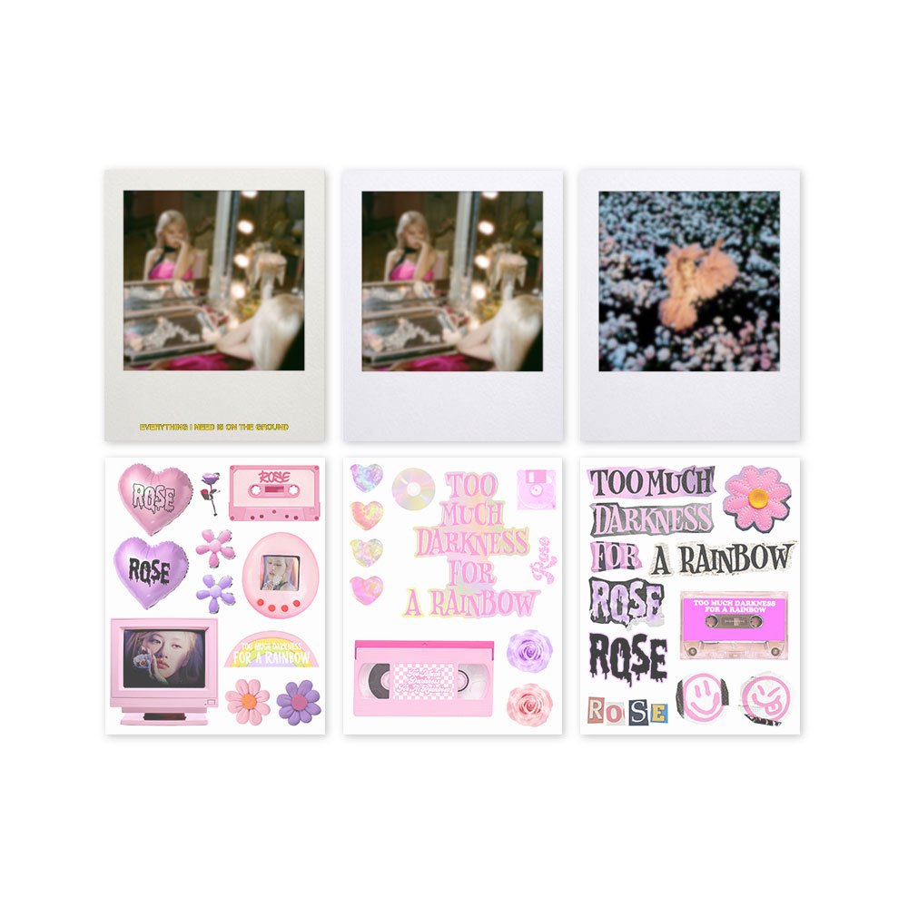 BLACKPINK ROSE [-R-] Photocard + Sticker Set | Shopee Malaysia