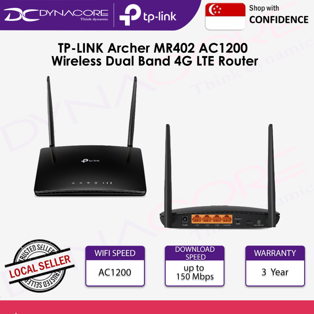 Router TP-Link Archer MR402 4G LTE WiFi 5 867Mbps Dual Band Firewall