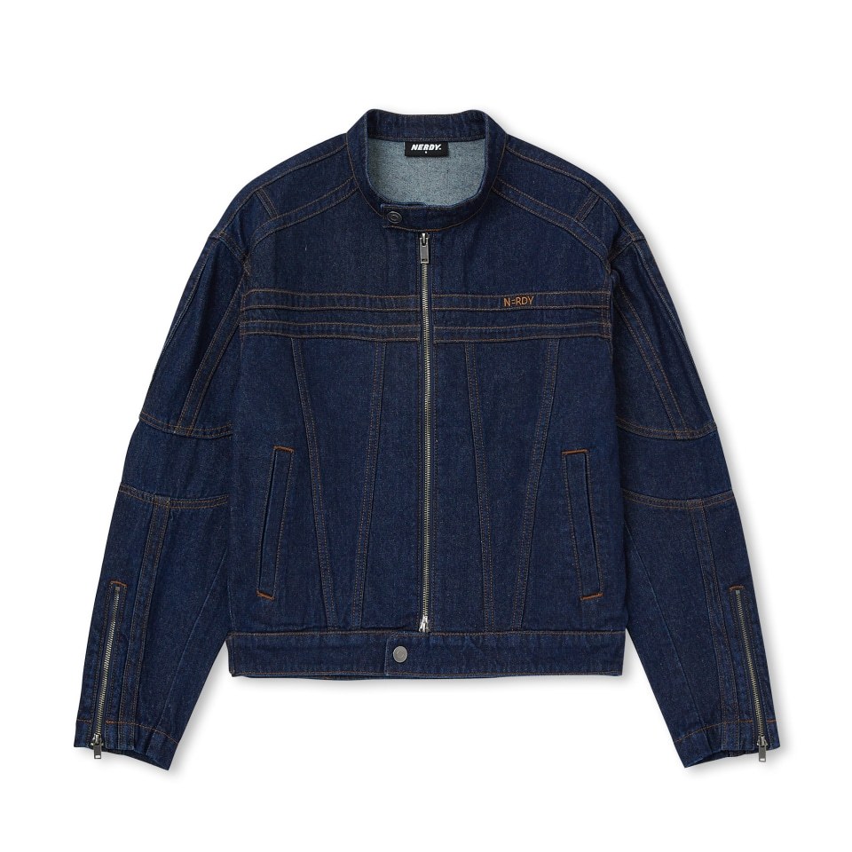[ NERDY ]THE 8着用★韓国人気★UNI NY DENIM BIKER JACKET SET NERDY ]☆THE 8着用☆韓国人気☆Uni NY Denim Biker Jacket