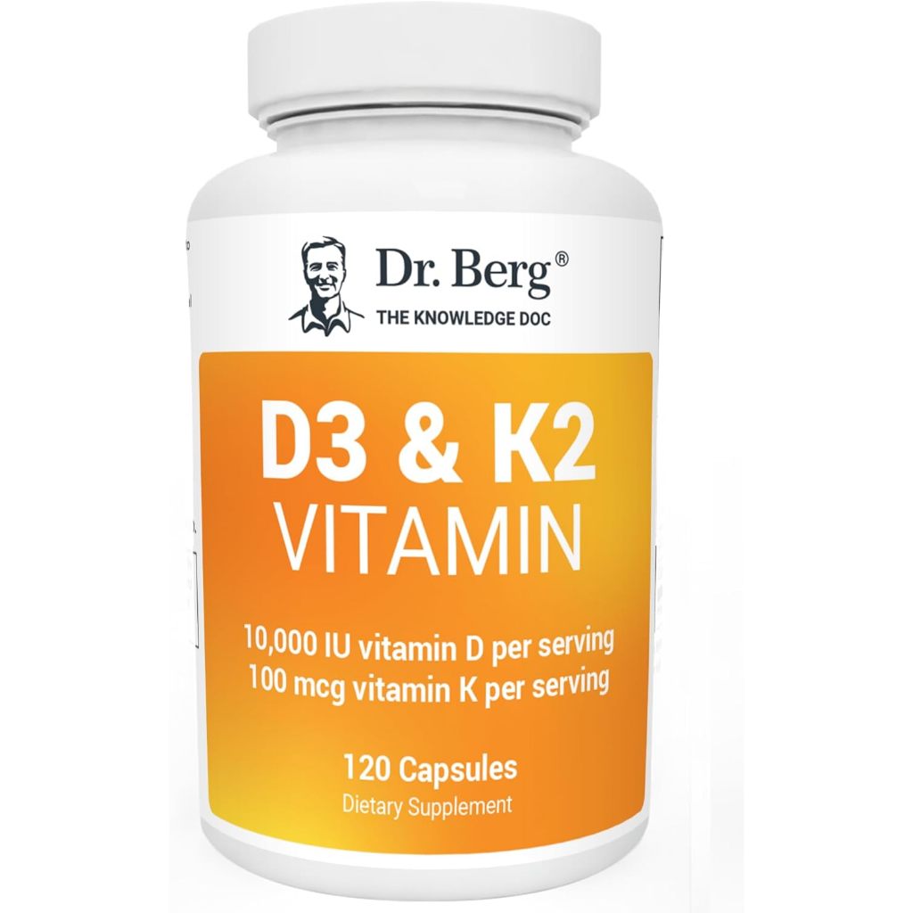 Dr. Berg's Vitamin D3 K2 120 Capsule Free Shipping From USA Genuine ...