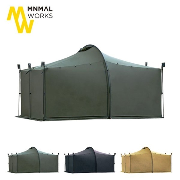 Minimal Works Jack Shelter Plus Tent MGSH-JS601-GO0 / Large Shelter for 4  people / Black, Olive, Tan / | Shopee Malaysia