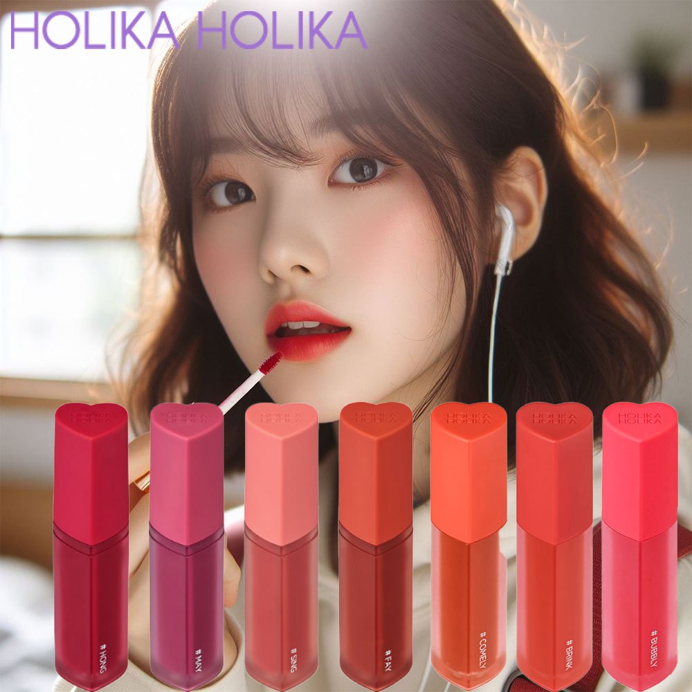 Holika Holika Heart Crush Glow Lip Tint Air 15 Colors Long Lasting Lip