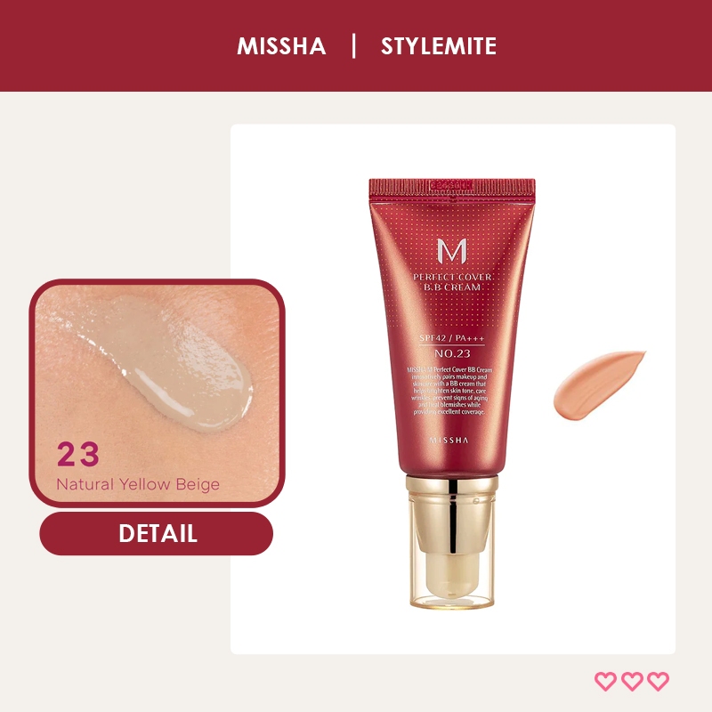 STYLEMITE] MISSHA M Perfect Cover BB Cream SPF42PA+++ No.23 (20ml)