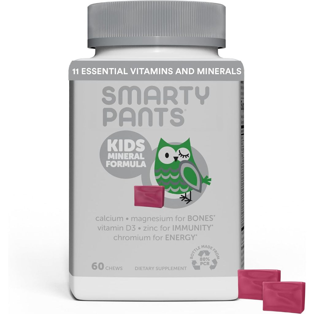 SmartyPants Kids Mineral 60 Chews Magnesium Citrate & Calcium