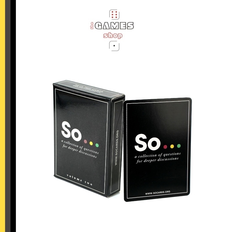 So Cards Volume Two Deep Conversation Starters – Question Card Game for ...
