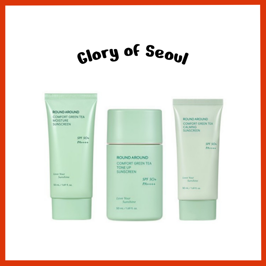 ROUND AROUND Comfort Green Tea Sunscreen 50ml | Shopee Malaysia