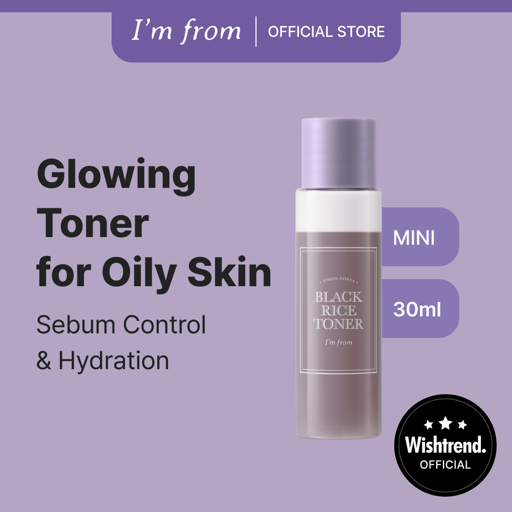 [I'm from] Black Rice Toner 30ml / Glowy, not oily / for oily skin ...