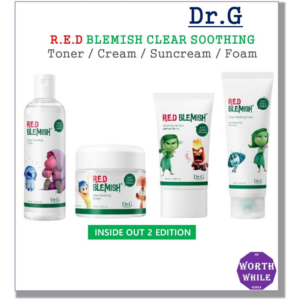 DR.G RED BLEMISH CLEAR /Soothing Toner /Soothing Cream /Soothing Up Sun ...