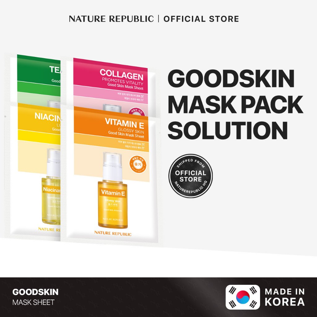 [Nature Republic] Good Skin Face Mask, 10ea | Shopee Malaysia
