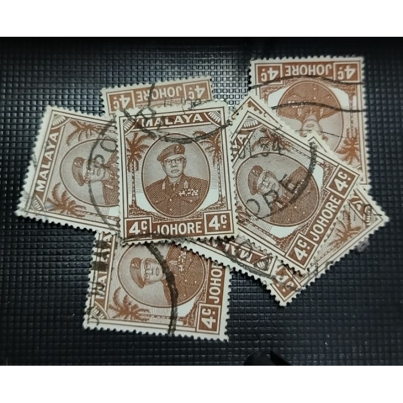 Setem Malaya Johore 4¢ 1949 Sultan Ibrahim (10 pcs) | Shopee Malaysia