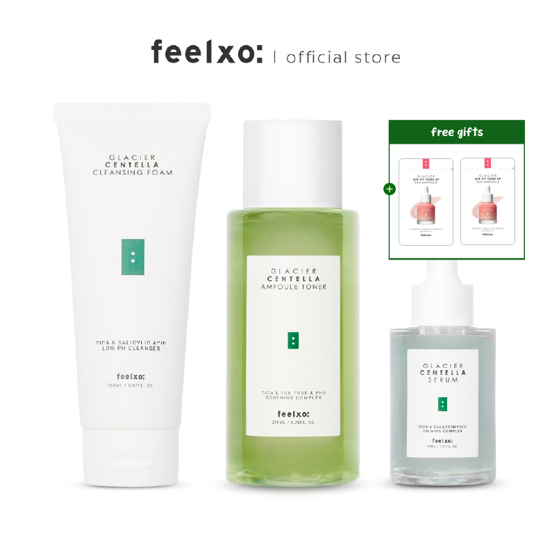 feelxo Glacier Centella Skincare Set/Low pH Cleansing Foam (150ml