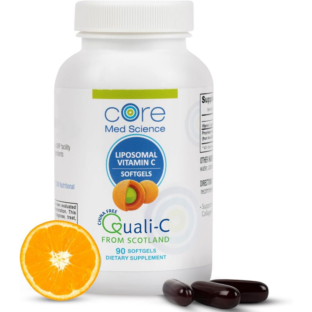 Core Med Science Liposomal Vitamin C 1000mg 90 Softgels Non-GMO Natural ...